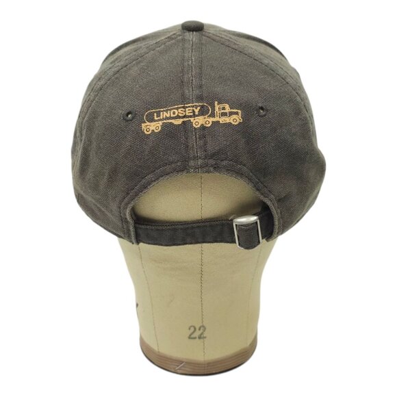 Lindsey Transport Logo Adjustable Tuck Strap Cap Trucker Baseball Hat Memphis TN - Picture 4 of 14